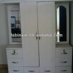 5 door mdf wardrobe with mirror drawers Cheep furniture home in china BX