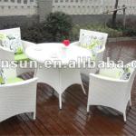 5pcs cheap PE rattan outdoor dining table and chair furniture set ESR-7060