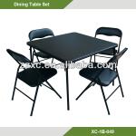 5pcs Folding Black Card Table And Chairs XC-1B-049 XC-1B-049