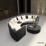 5S408 Patio semicircle sectional half moon rattan sofa 5S408