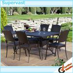 6 PCS Resin Wicker Pub Height Dining Set HN-001