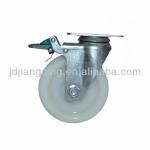 75mm Industrial medium-sized Top-plate swivel caster made of white pp or pvc BPON4G75