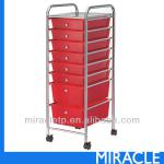 8 -PP Red Drawer Office Storage Drawer Trolley 1768S2R