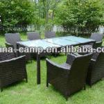 9pcs KD rattan/wicker dining table chair 810002