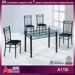 A11B 2013new design American popular glass oval dining table 5PCS set A11B