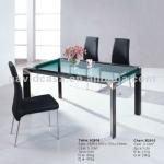 A2616 solid birch bending glass dining room table A2616