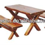 AAA quality dinning table and stool set wooden beer table and bench ITEM-03