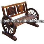 AAA quality garden bench physical carbonization wood wheel chair hot selling outdoor furniture luxury antique wooden parck bench ITEM-304