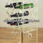 Acrylic Bar Trolley with Wheels/Organic Trolley/Plexiglas Trolley TROLLEY-002