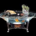 Acrylic end table with fish bowl,hotel,office and restaurant furniture KX-ATF051