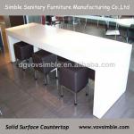 acrylic solid surface fast food restaurant design counter NA