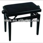 Adjustable Musician&#39;s Gear Adjustable-Height Piano Bench Black Vinyl Black Polished Finish RS-00231