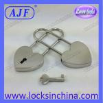 AJF Newest long shackle lover&#39;s heart shape lock for valentines day promotional items A01-021HW-L