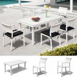 All Weathe White Color Dining Set Wicker Furniture BM-YM-022