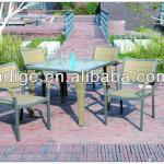 All weather rattan dining fruniture set including 4 chairs and 1 table Wellington