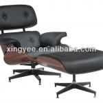 aluminum alloy base white/black/brown leather Eames style Lounge chair with ottoman S014