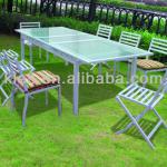 Aluminum extension table and chair set MY8002-T9