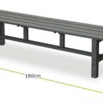 Aluminum folding park bench