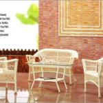 Aluminum frame outdoor rattan table and chair KTR-07