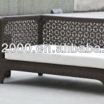 aluminum pe rattan 2 seater sofa set for outdoor WAM-CB5510B,TB5510