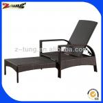 aluminum PE rattan wicker foldable chaise lounge ZT-4011L ZT-4011L