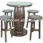 Antique Bar Table with four round chairs CS-8010