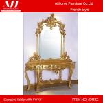 Antique gold foil design console table/beautiful design console table with mirror DR35 DR35