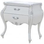 Antique Silver 2 Drawers Nightstand NT-3008