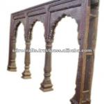 Antique Wooden Carved Panel Old Indian Arch &amp; Door (Antique Architecture from Rajasthan) VACP-1920 side-A