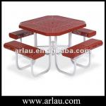 Arlau TB19 Punched Round Steel Plate Picnic Table Sets Camping Table Garden Table TB15