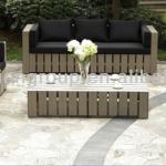 AS-3786 aluminum plastic wood Polywood sofa set with cushion for outdoor AS-3786 SET