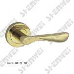 BA-29 PB brass door handle on rose BA-29 PB