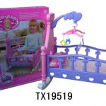 baby doll rocking bed with music TX19519