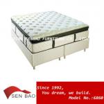 bamboo double pillow top pocket spring mattress 6860