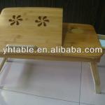 bamboo outdoor and indoor laptop table with cooler LM-B05