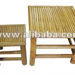 Bamboo stool set of 3 pcs - Bamboo garden stool - Square ottoman (Furniture-bed-sofa-bar-gazebo-arm &amp; lounge chair) GBS-1203