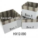 bamboo storage box with liner S/3 for living room HX12-090