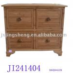 Bamboo storage cabinet table with two drawers JI241404