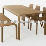 Bamboo tables and chairs-Carbonized color JN-J101