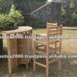 Bar Counter Set OBT 002 and OBC 002 made of teak wood OBT 002 and OBC 002