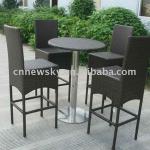 Bar Set Furniture PE Wicker Round Bar Table With Chairs CNS-B030