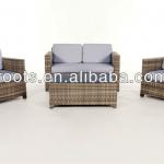 Barcelona 4 PC Patio Furniture Outdoor Sofa Set Brown Wicker ROOTS-family SF-57