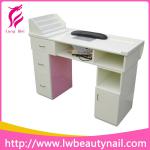 Beauty Salon Pink Nail Manicure Tables with Dryer LW-L043