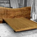 Bed from Solid Slab Wood 245266