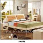 bed Wood melamine faced MDF home bedroom furniture set bed 9A026 bed