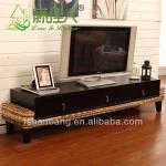 Best Selling Fixed Wooden base Ratten TV Stand set RAP2006-2 Ratten TV Stand set