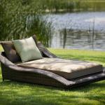 Best Selling Garden Chaise Lounge - Wicker Outdoor Sunbed (1.2mm alu frame powder coated,10cm thick cushion, waterproof fabric) WACL-013