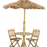 BFS-13014 - Outdoor garden furniture - Outdoor Bamboo Dining Set with Umbrella BFS-13014