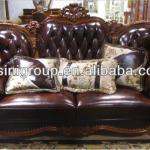 Bisini Furniture- Love Seat Sofa Geniune Leather American Style Two Seat Sofa(BF11-1022b) BF11-1022b