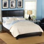 black double size Leather Bed Frame Leather111